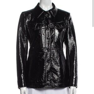 Black Coated Alexa Chung Jacket